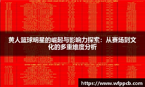 黄人篮球明星的崛起与影响力探索：从赛场到文化的多重维度分析